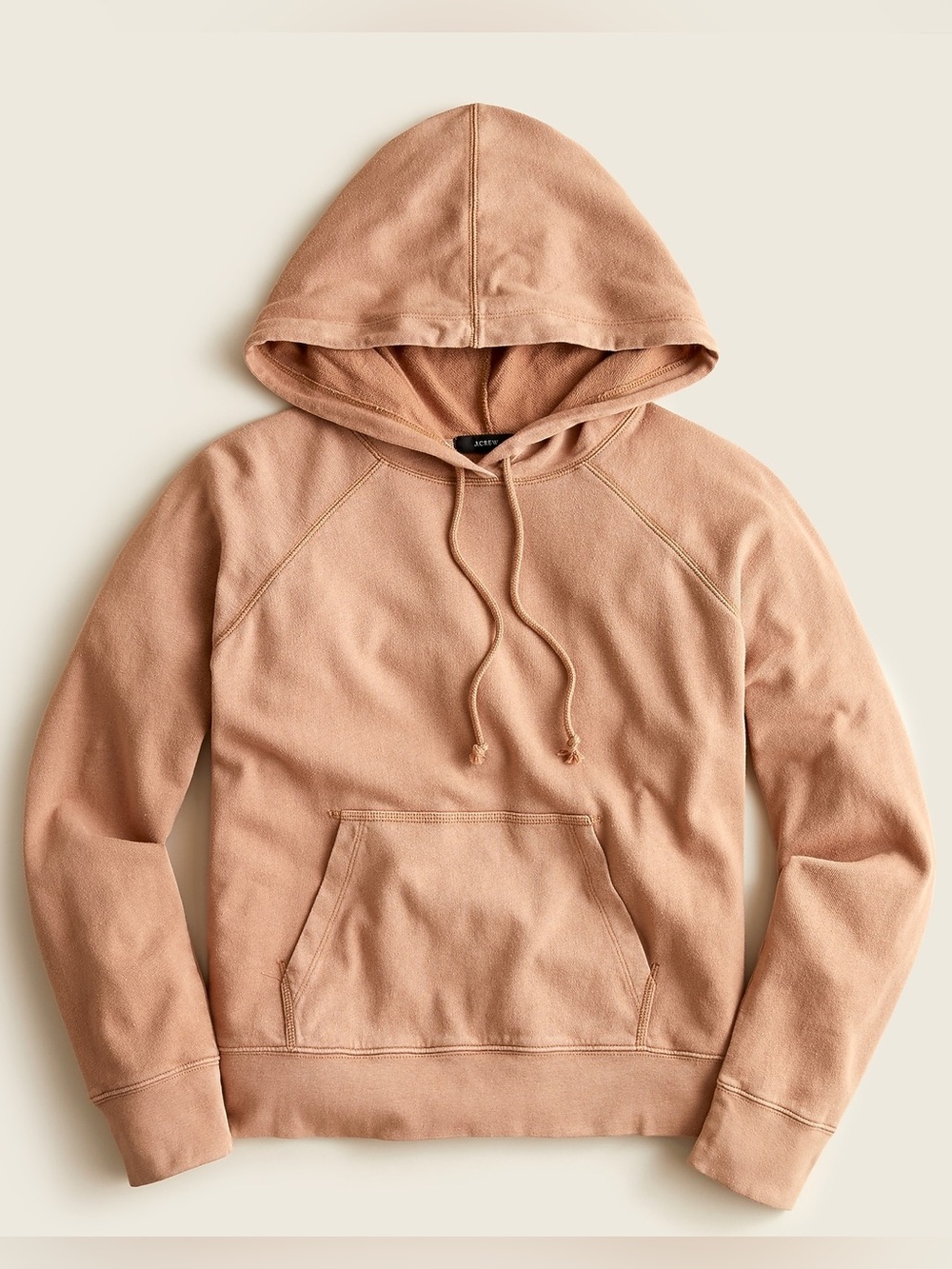 J.Crew Magic Rinse™ Pullover Hoodie in Pale Mocha | XL